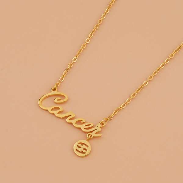 

Constellation Letter Charm Necklace, Gold