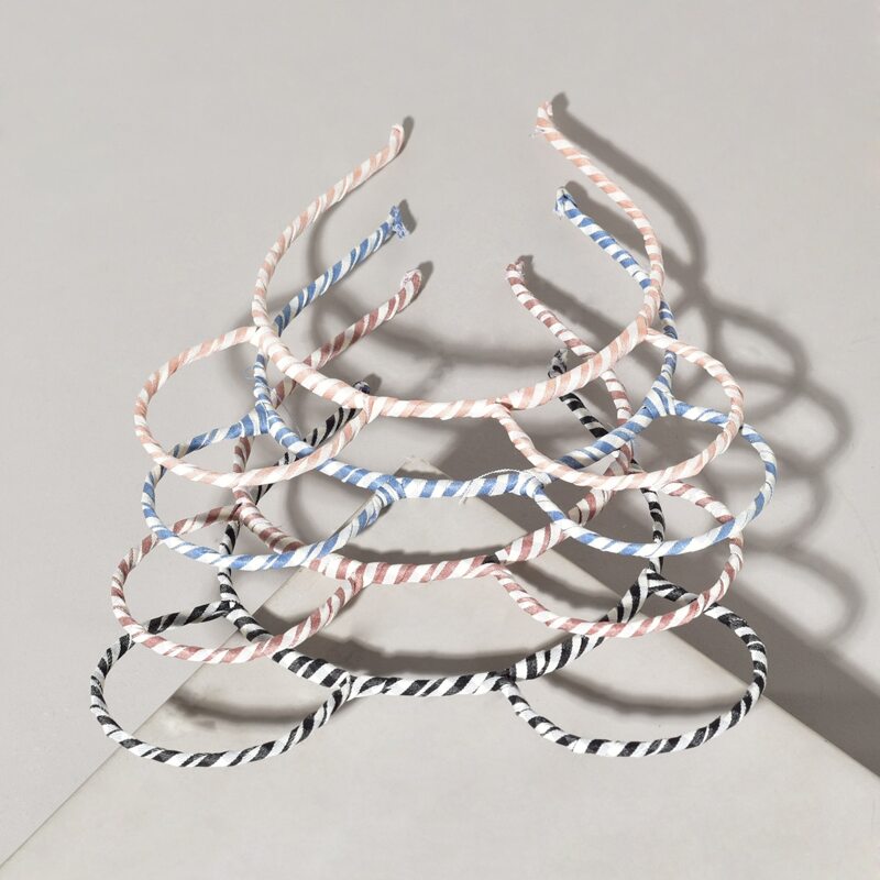 

4pcs Striped Ears Headband, Multicolor