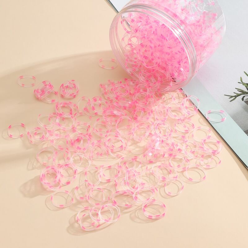 

500pcs Disposable Hair Tie, Pink