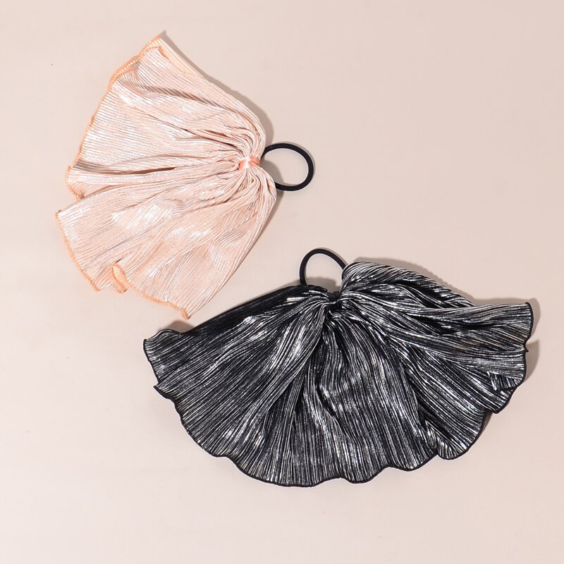 

2pcs Glitter Scrunchie Scarf, Multicolor