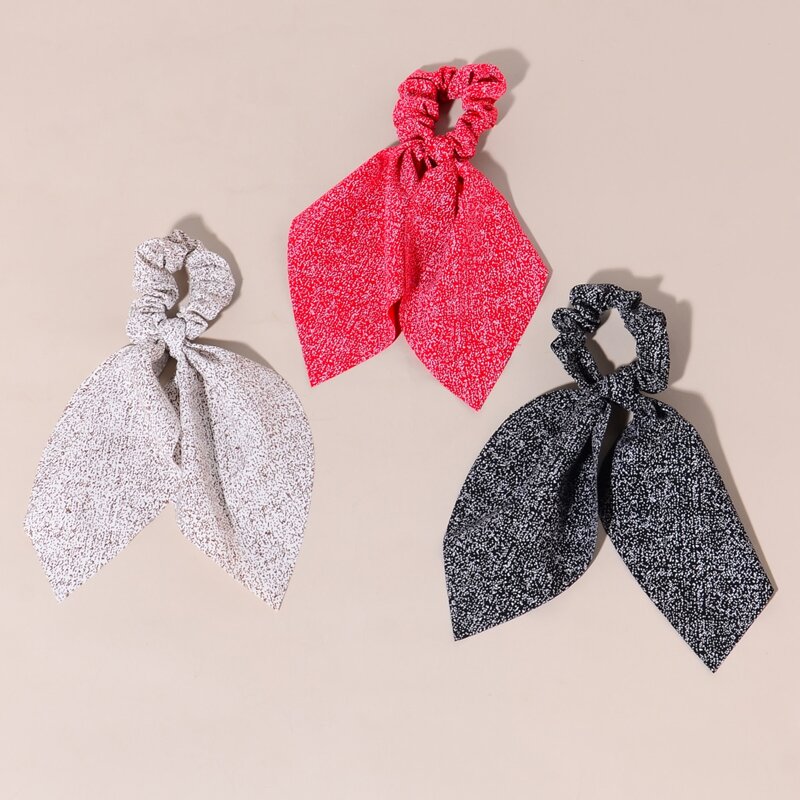 

3pcs Simple Scrunchie Scarf, Multicolor