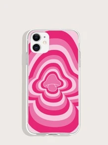 Capa de telefone com padrão de cogumelo - Rosa chiclete - Visão 1