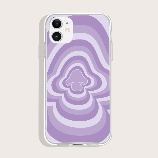 

Mushroom Pattern Phone Case, Purple