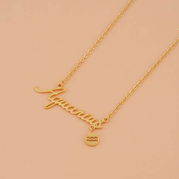 

Constellation Letter Charm Necklace, Gold