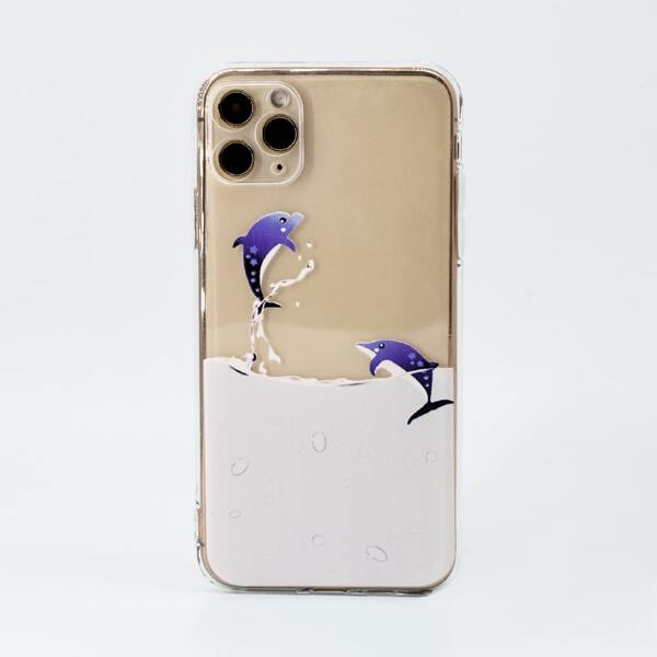 

Cartoon Dolphin Clear Phone Case