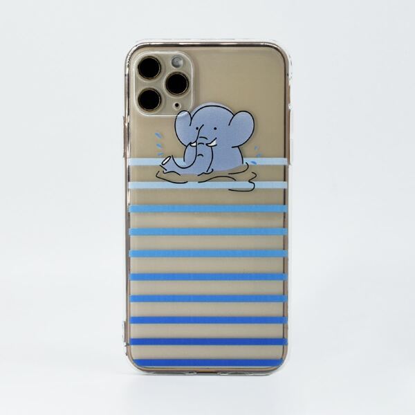 

Cartoon Elephant Clear Phone Case