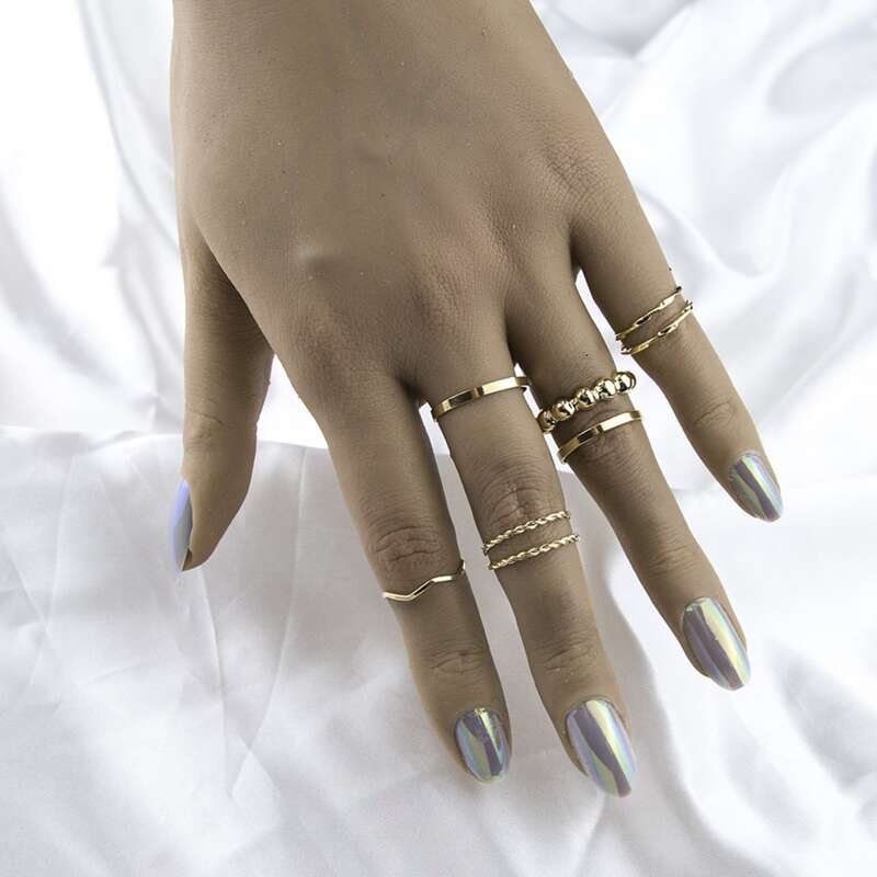 

8pcs Scallop Ring, Gold