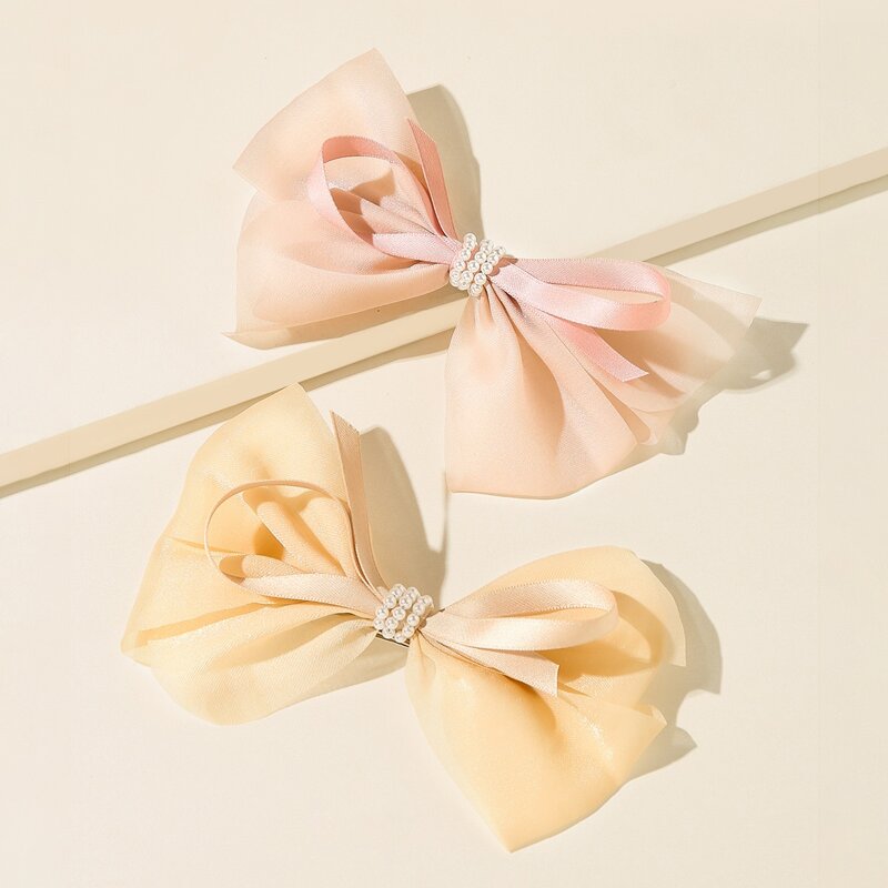 

2pcs Bow Hair Clip, Multicolor