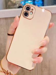 直边 6D 电镀手机壳兼容 iPhone 15、iPhone 15 Pro、iPhone 15 Pro Max、iPhone 16、iPhone 16 Pro、iPhone 16 Plus、iPhone 16 Pro Max - 粉色 - 查看 2