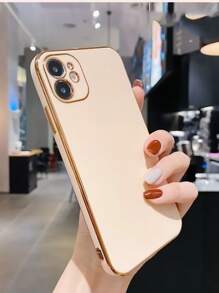 直边 6D 电镀手机壳兼容 iPhone 15、iPhone 15 Pro、iPhone 15 Pro Max、iPhone 16、iPhone 16 Pro、iPhone 16 Plus、iPhone 16 Pro Max - 粉色 - 查看 3