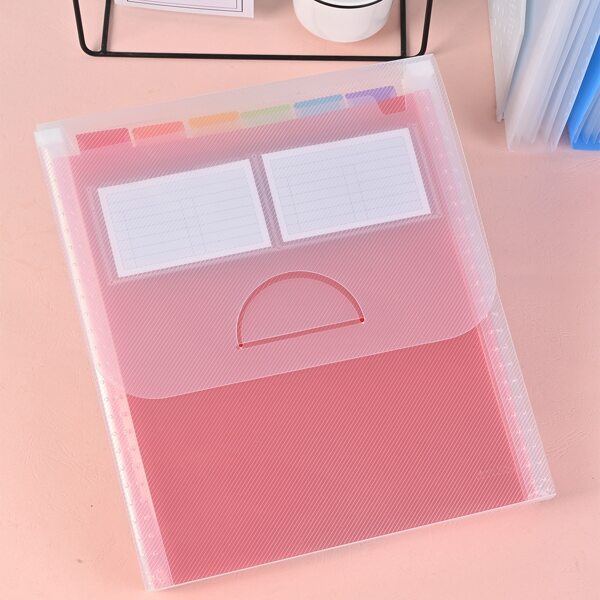 

1pc Multi-layer File Pocket, Multicolor