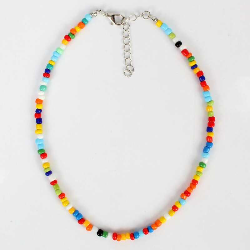 

Colorful Beaded Necklace, Multicolor