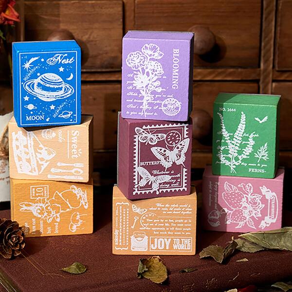 

1pc Mixed Pattern Random Stamp, Multicolor