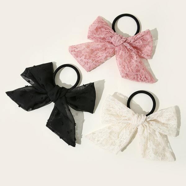 

3pcs Hair Tie & 3pcs Twilly Scarf, Multicolor