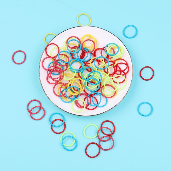 

100pcs Toddler Girls Simple Hair Tie, Multicolor