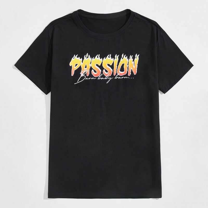 

Guys Letter Tee, Black