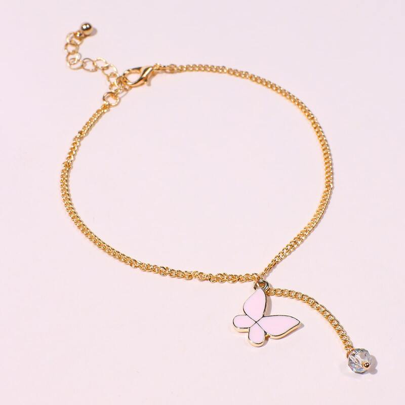 

Butterfly Chain Anklet, Gold