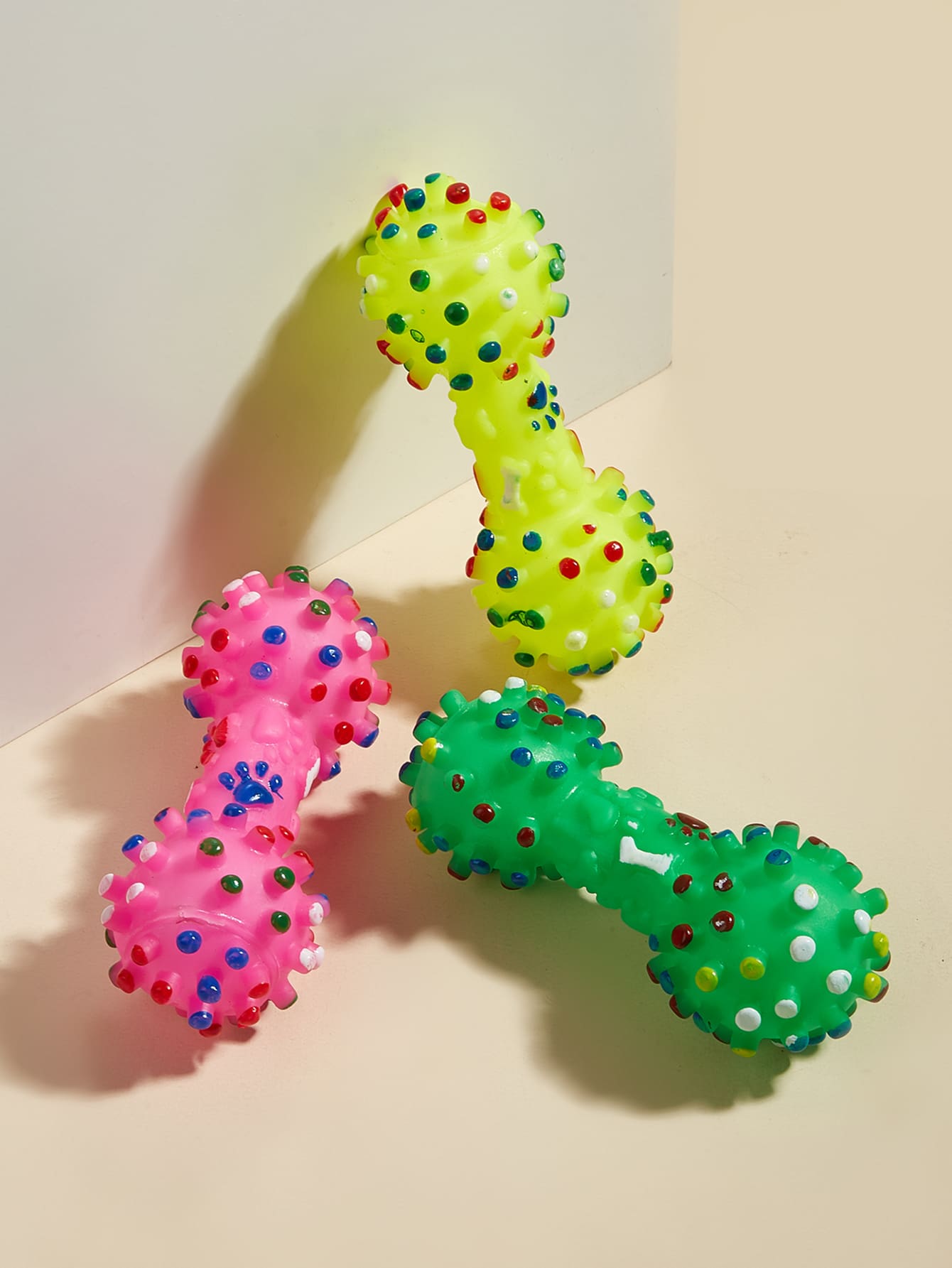 1入組骨設計隨機寵物髮聲玩具 - 彩色 - 查看 1