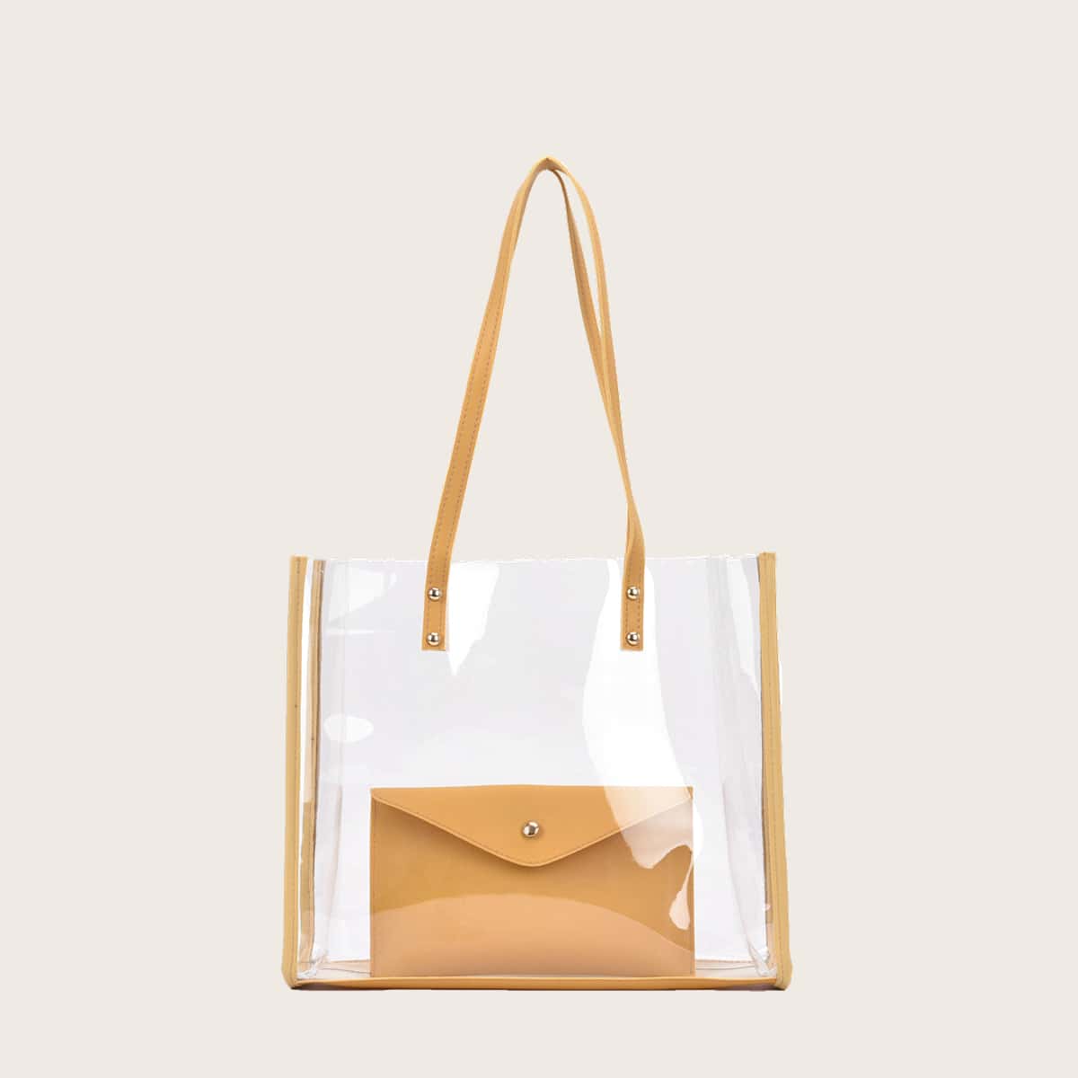 

Clear Tote Bag With Inner Pouch, Yellow