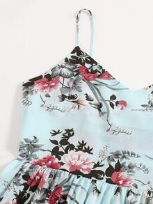 SHEIN Vestido de tirantes con estampado floral - Multicolor - Ver 3