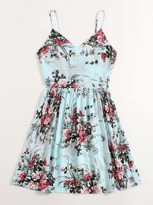 SHEIN Vestido de tirantes con estampado floral - Multicolor - Ver 4