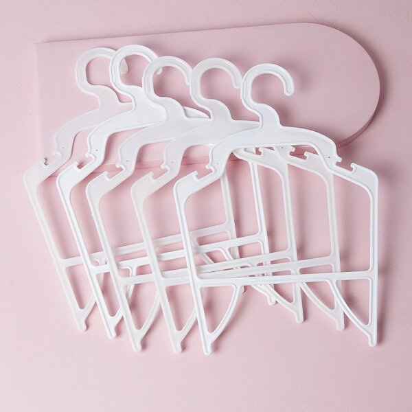

5pcs Plain Pet Clothes Hanger, White