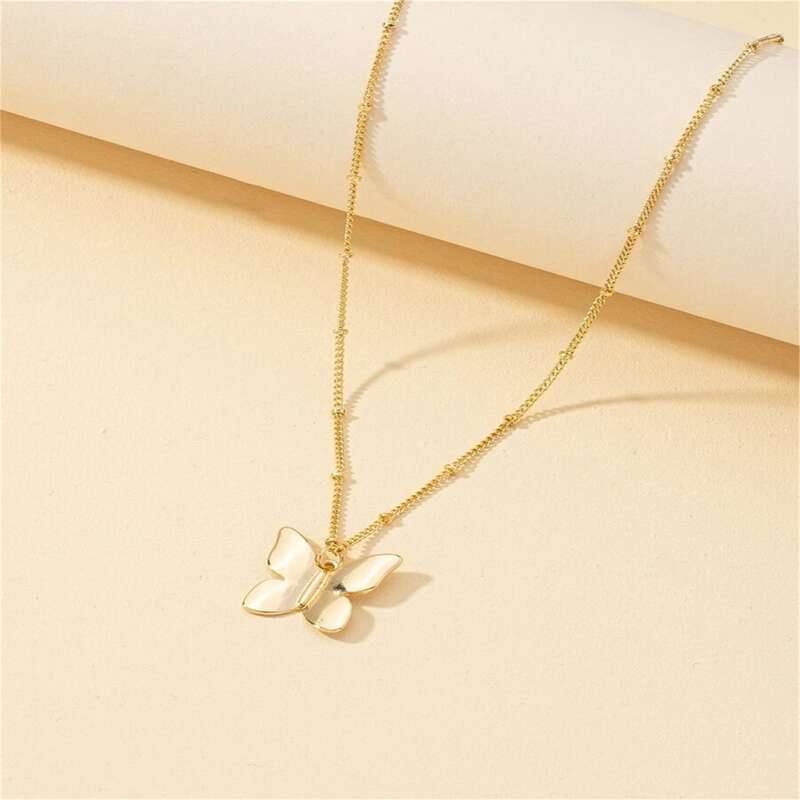 

Butterfly Pendant Necklace, Gold