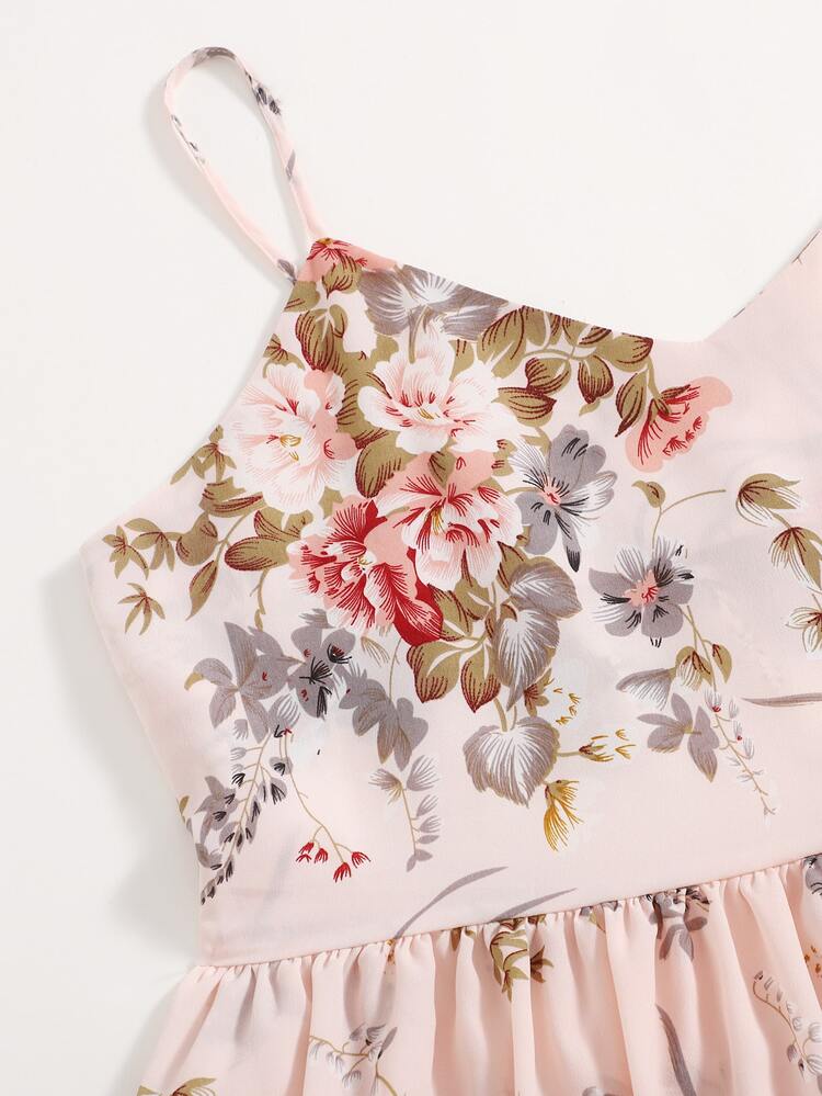 SHEIN Plus Floral Print Cami Dress - Multicolor - View 3