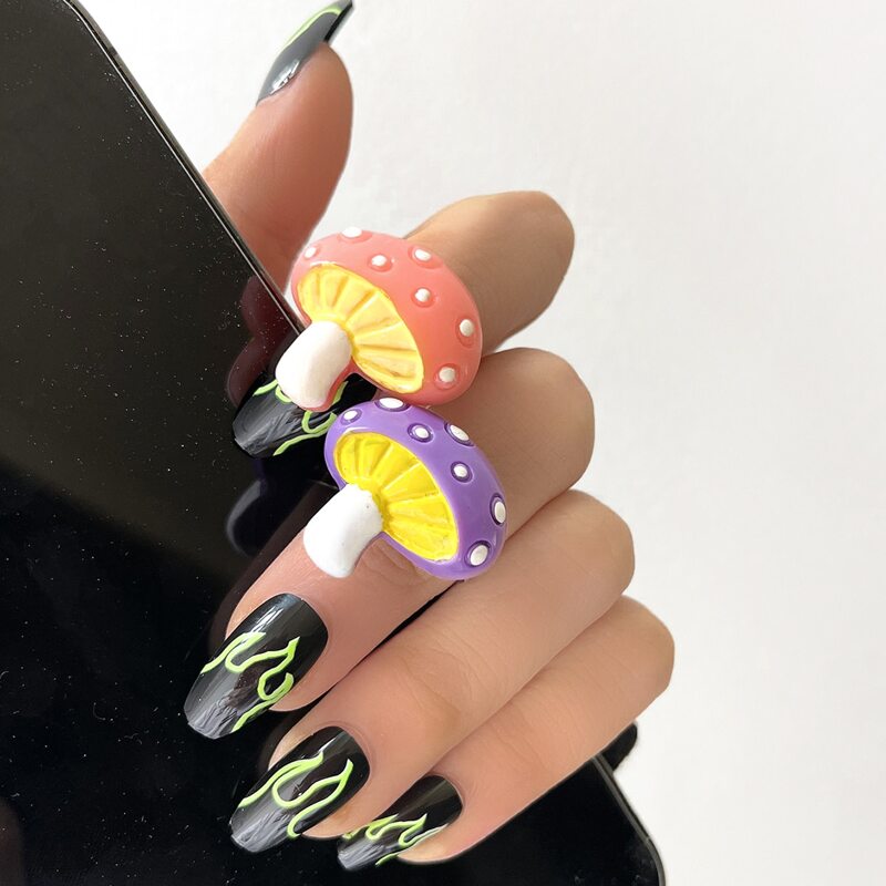 

2pcs Mushroom Ring, Multicolor