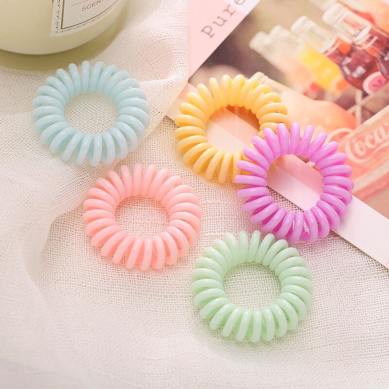 

5pcs Colorful Coil Hair Tie, Multicolor
