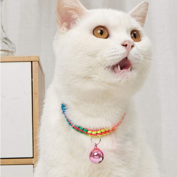 

Bell Pendant Pet Necklace, Multicolor