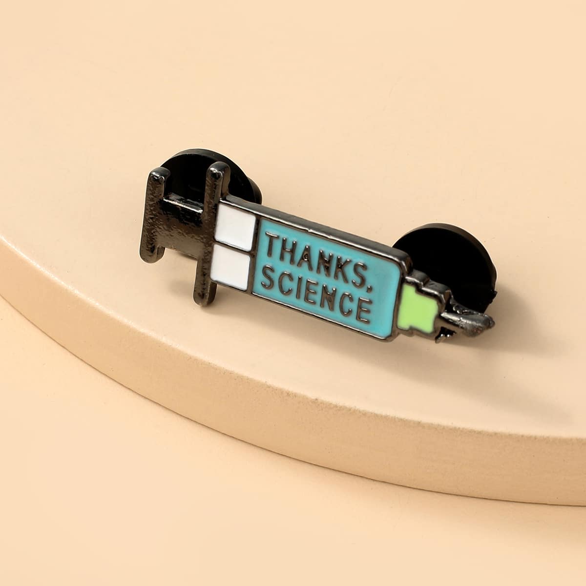 

1pc Slogan Brooch, Multicolor
