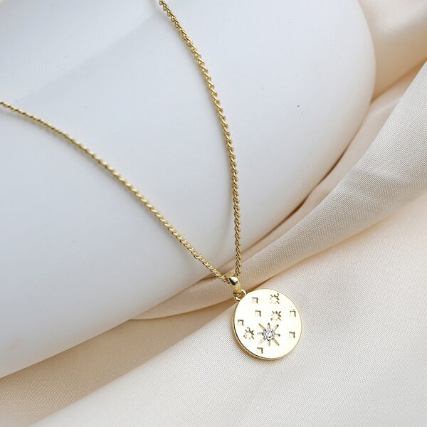 

Zircon Detail Gold Plated Necklace