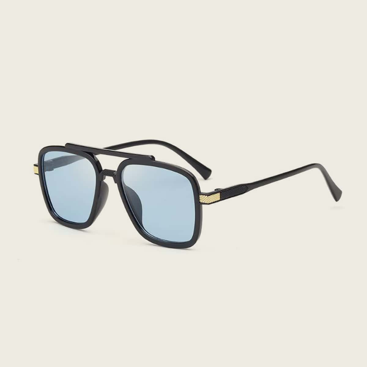

Guys Square Frame Sunglasses, Baby blue