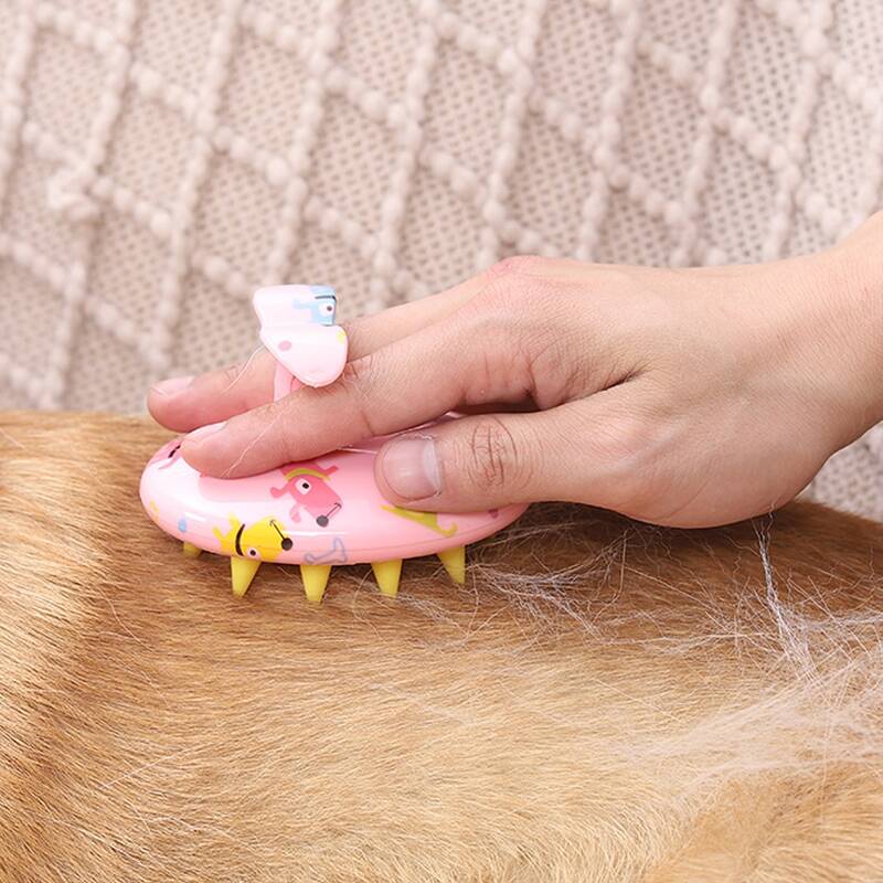 

1pc Cartoon Graphic Pet Bath Brush, Pink
