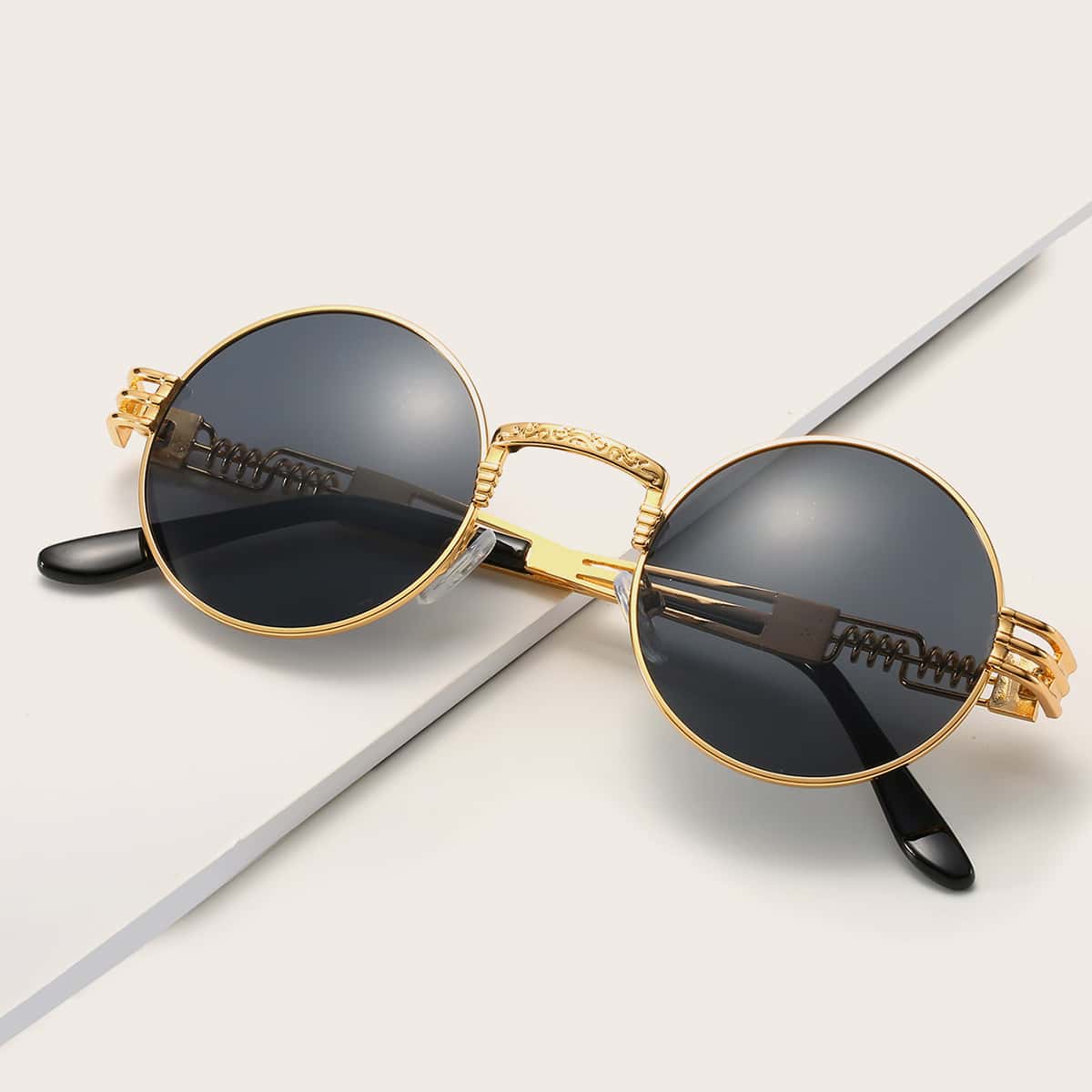 

Guys Round Frame Sunglasses, Grey