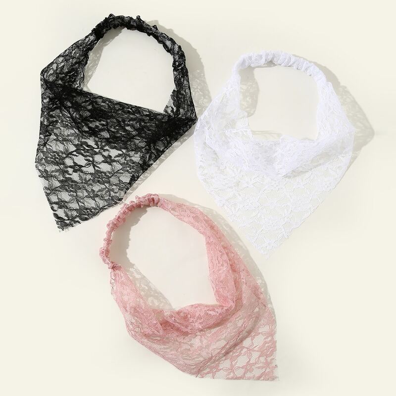 

3pcs Lace Hair Band, Multicolor