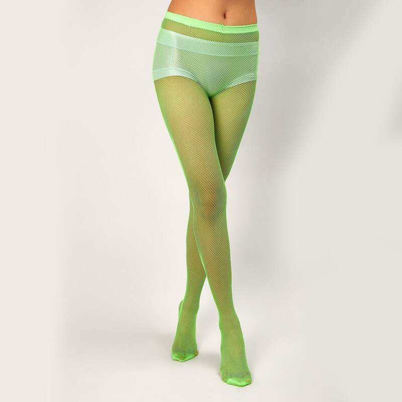 

Neon Fishnet Tights, Lime green