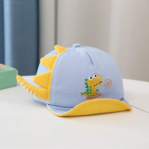 

Toddler Kids Cartoon Dinosaur Embroidered Baseball Cap, Blue