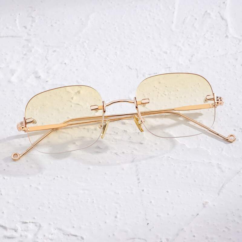

Rimless Square Frame Sunglasses