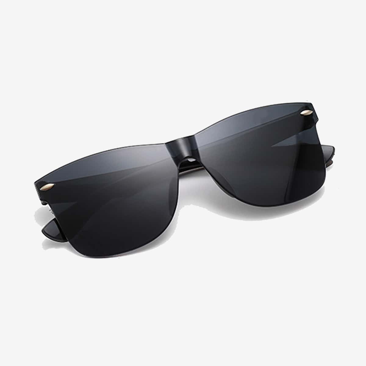 

Rimless Square Frame Sunglasses
