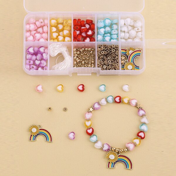 

1box Heart Jewelry Accessory Set, Multicolor