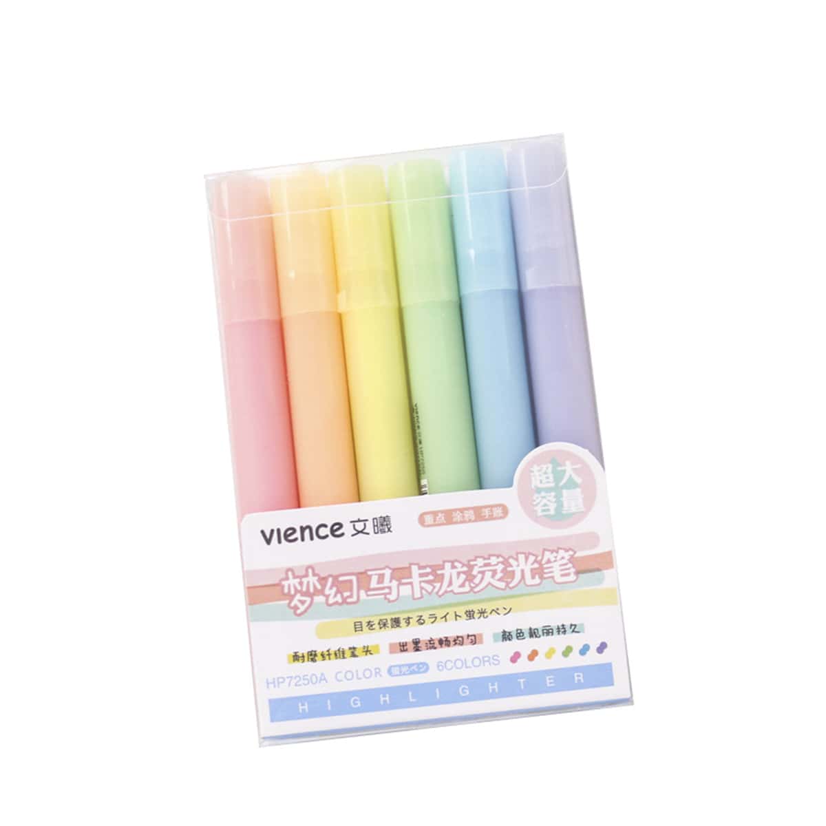 

6pcs Highlighter Pen, Multicolor
