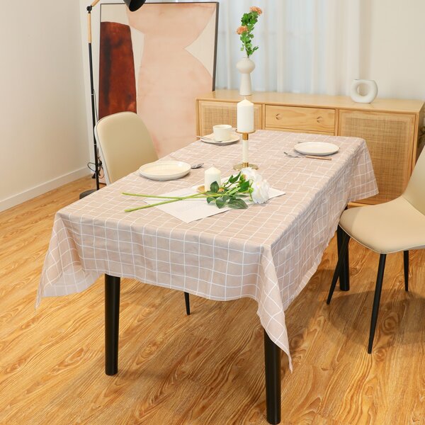 

Plaid Pattern Tablecloth, Khaki