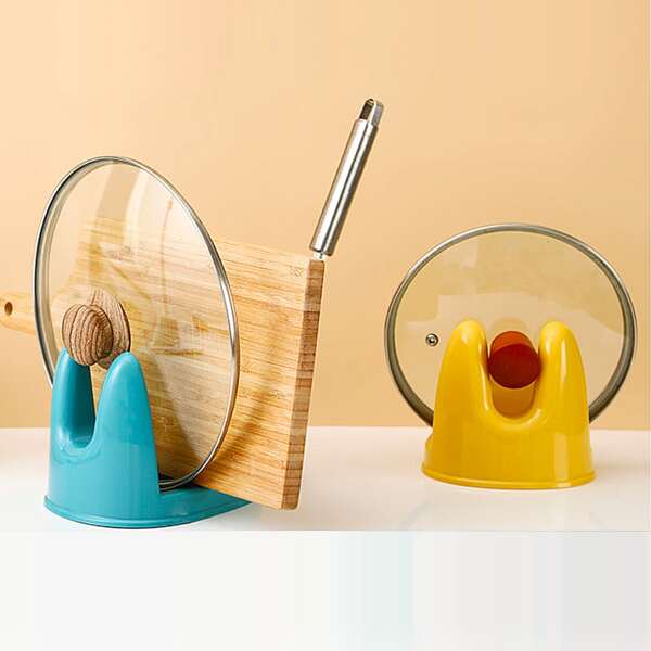 

1pc Random Color Pot Lid Storage Rack, Multicolor