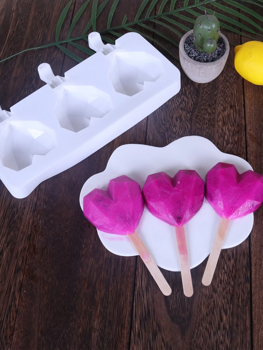 Khuôn hình trái tim thiết kế 1pc - trắng - Xem 1