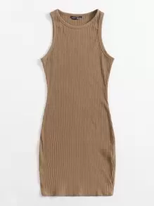 SHEIN Essnce 羅紋針織包臀連衣裙