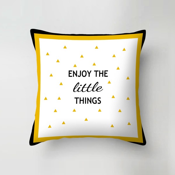 

Slogan Graphic Cushion Cover Without Filler, Multicolor