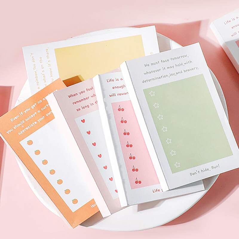 

1pc Random Pattern Memo Pad, Multicolor