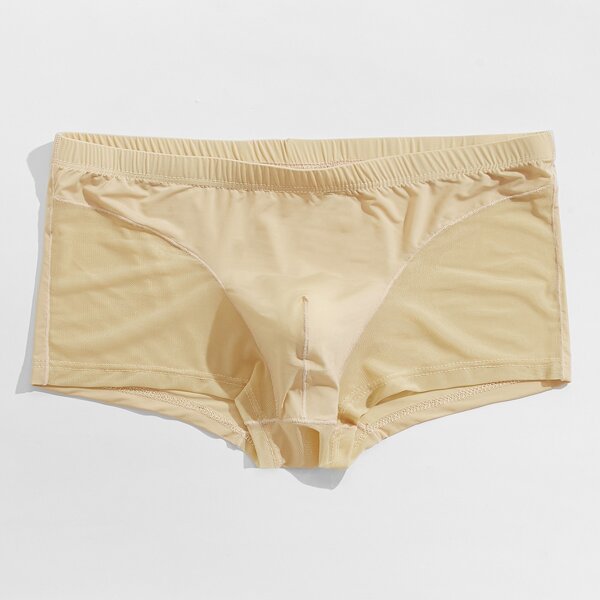 

Men Mesh Panel Boxer Brief, Khaki